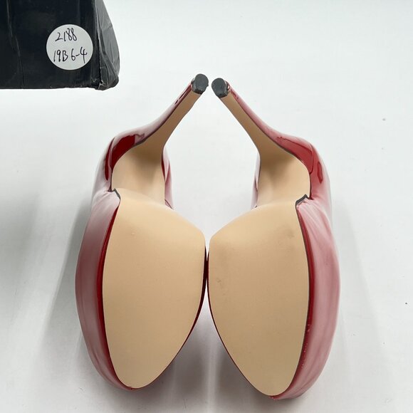 FSJ Wine Extreme High Stiletto Heels Platform Pumps Slip On Pointed Toe Shoe - Picture 7 of 8